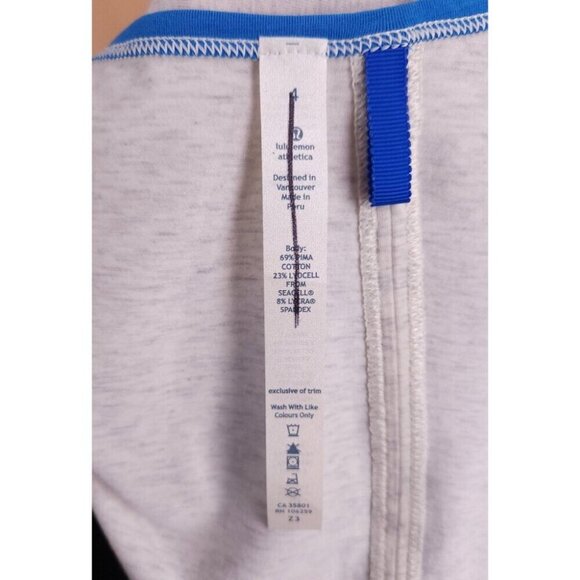 Lululemon Devotion Short Sleeve Tee 4 Beaming Blue Heathered Polar Cream NWT - Picture 9 of 15